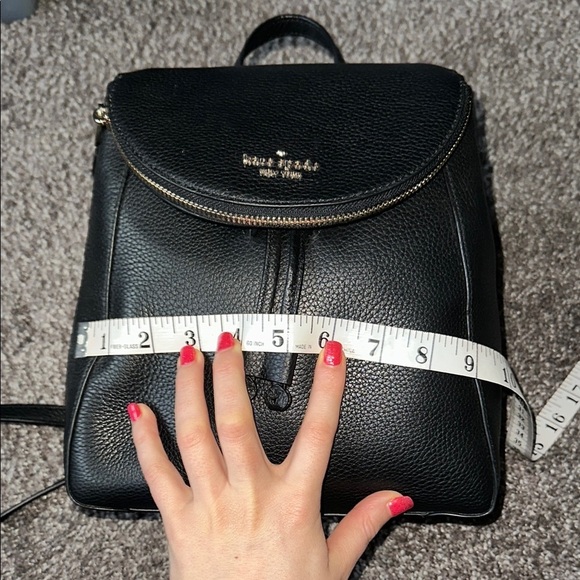Kate Spade Black Pebble Leather Backpack - Picture 11 of 12